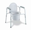 3 in 1 steel commode, raised toilet seat or toilet safety frame