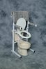 Photo of toilet aid safety seat (positioned over toilet) for use in standing position